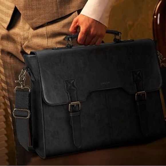 VINTAGE Messenger Bag for Men Coffee Brown, Brown or Black - Picture 14 of 16